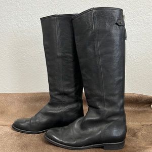 Madewell Sidney Tall Black Leather Women's Riding Boots
